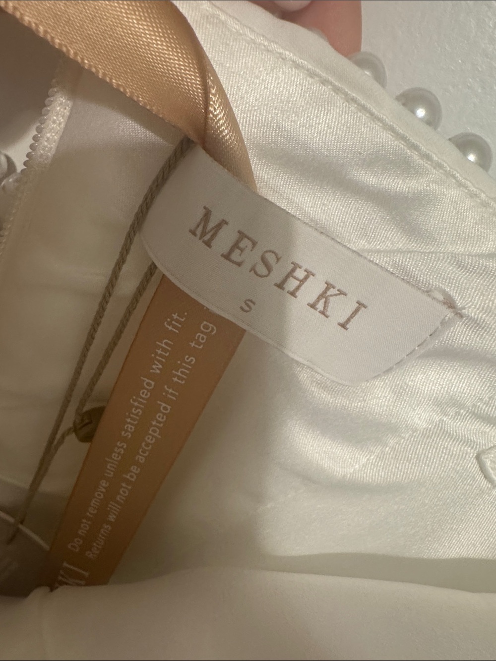 Meshki White Pearl-Accent Mini Dress - Picture 2 of 5